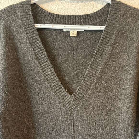 Treasure & Bond Charcoal Gray Long Sleeve wool blend sweater Dress - Picture 4 of 7